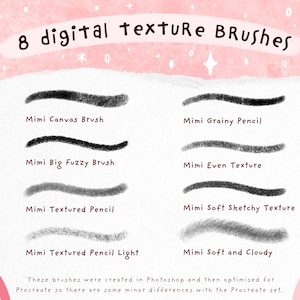 Mimi's digitale kunstpenseelpakket 3 Art Texture Brushes voor Procreate en Photoshop voor digitale illustratie afbeelding 2