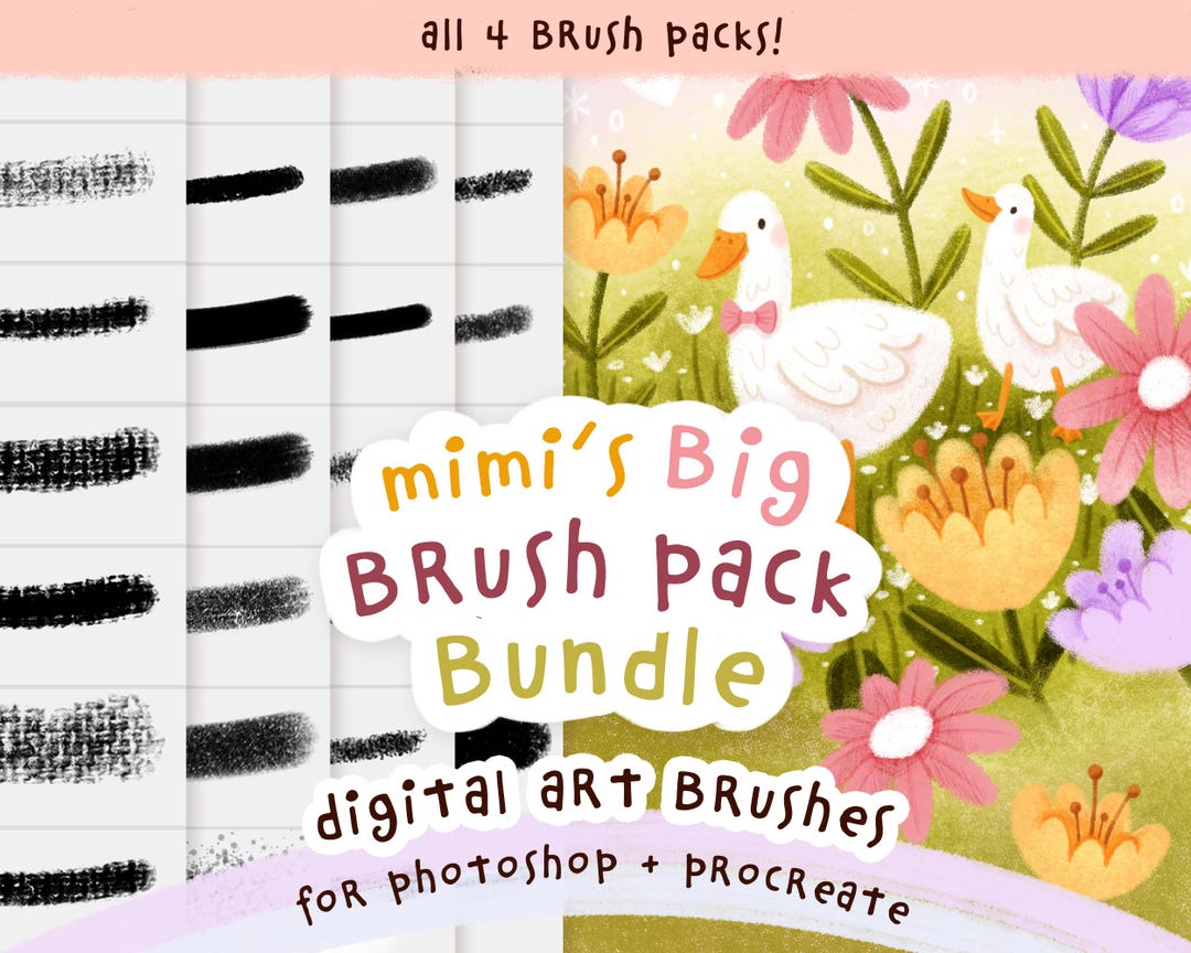 Procreate Brush Bundle: Texture Brushes for Digital Art (digital ...