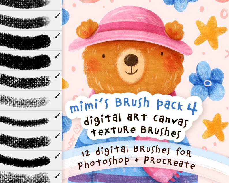 Canvas Texture Art Brushes: Mimi's Brush Pack 4 for Procreate ...