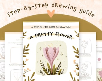 How To Draw A Pretty Crocus Flower | Digital Step-By-Step Drawing Guide PDF