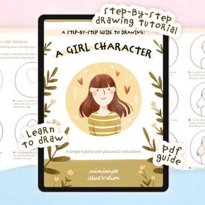 How To Draw A Girl Character | Digital Step-By-Step Drawing Guide PDF