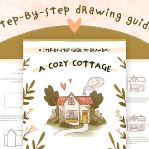 How To Draw A Cozy Cottage | Digital Step-By-Step Drawing Guide PDF