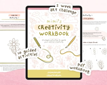 2 Week Art Challenge Workbook | 30 Page PDF With 10 Drawing Activities