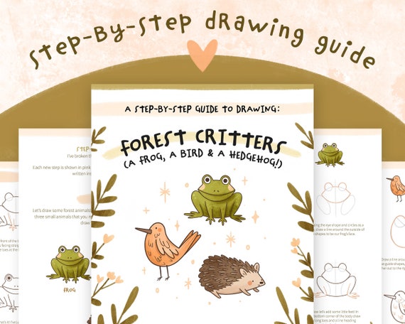 How to Draw Forest Critters Digital Step-by-step Animal - Etsy How to Draw Forest Critters Digital Step-by-step Animal - Etsy