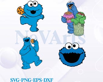 Paquete SVG del Monstruo de las Galletas: archivos en capas para Cricut (descarga digital)