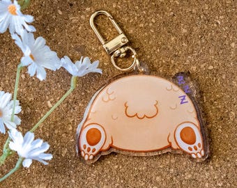 Owlbear Cub Sleepy Butt Acrylic Key Chain | Cute Dnd Monster - Etsy