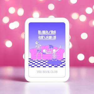 Pegatinas de tarot del club del libro - Pegatinas para portátil en tonos pastel - Pegatinas divertidas para botellas de agua - Chicas atractivas leen la carta del tarot