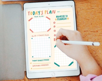 Daily Planner iPad PDF – Simple 1-Page Digital Download