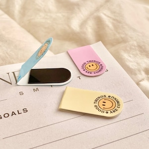 Magnetic Bookmark VALUE 3 PACK - Double Sided Page Keeper - Mini Bookmarks - Gifts for Book People -Reading Love - Aesthetic & Colorful Book