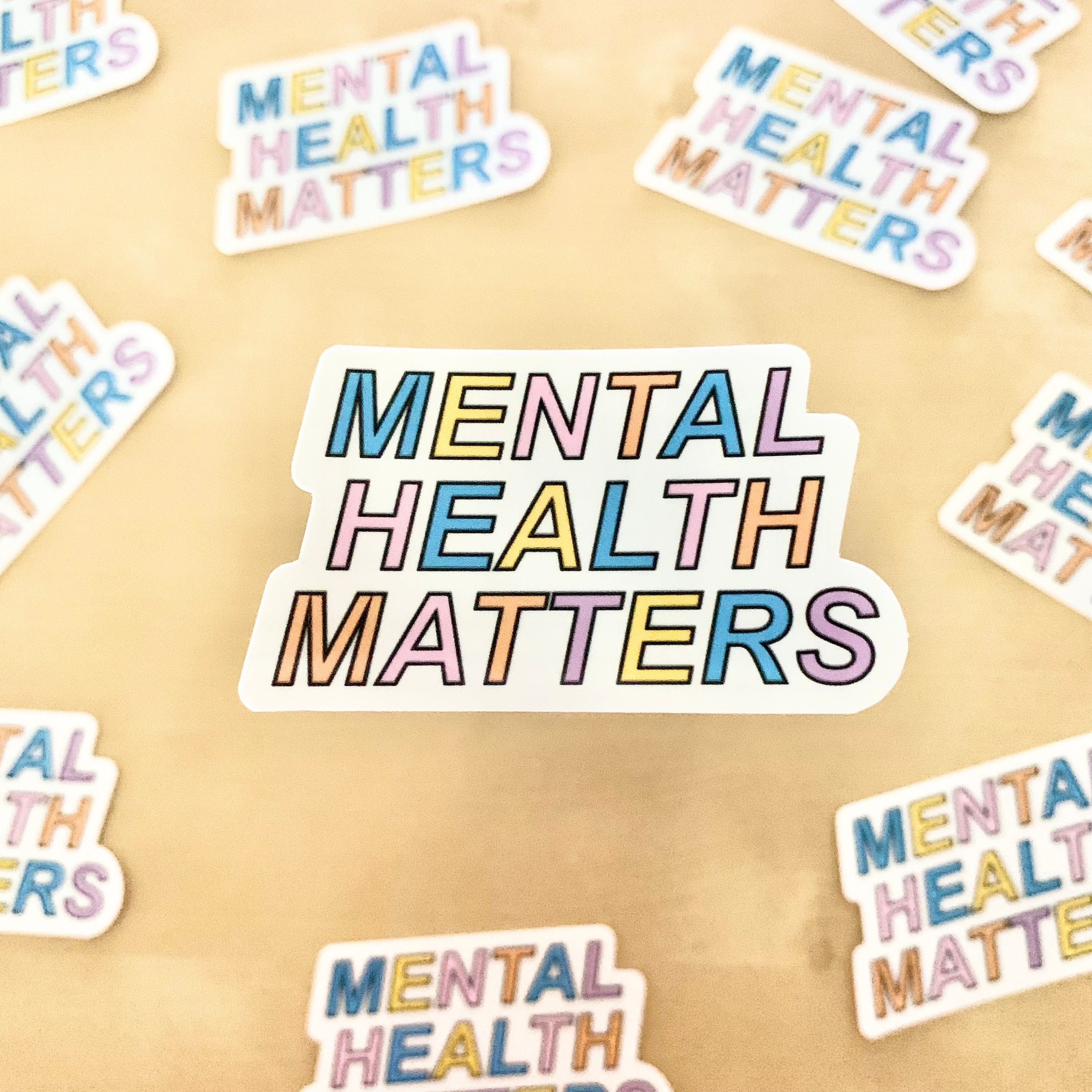 Pastel Mental Health Matters Sticker – Handmade, Laminated (2.5 Inches ...