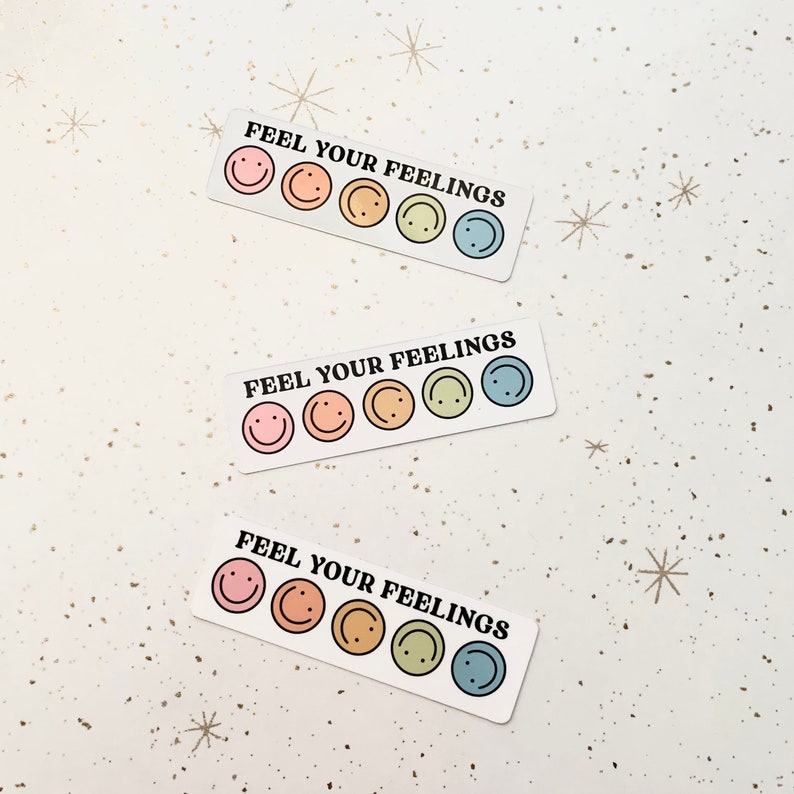 Feel Your Feelings Sticker - Happy Face, Water Bottle, Laptop Safe - Etsy