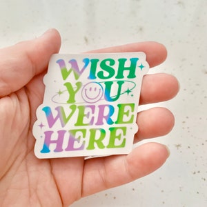 Wish You Were Here Sticker - Love & Relationship Gifts - Long Distance Couple Gift - Gifts for Partners - Sticker Pack - Trendy Sticker