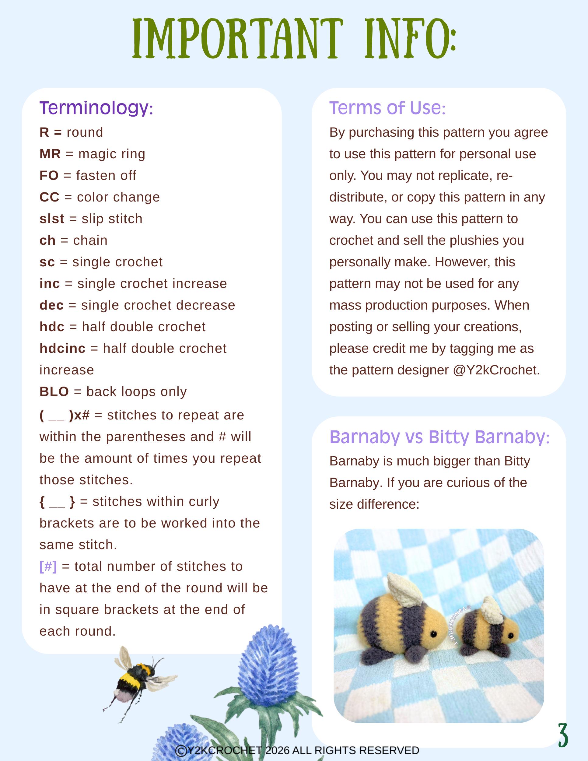 BABY Barnaby the Bumblebee Crochet Pattern: (PDF Pattern ONLY ...