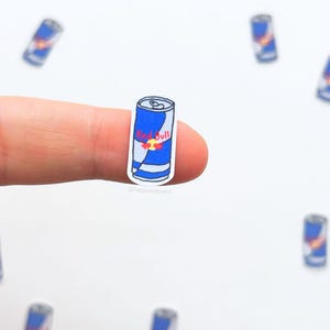 Hot Girls Drink Energy Drinks Sticker Red - Bull Can Sticker - Funny Laptop Stickers image 5