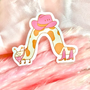 Cowboy Caterpillar Sticker - Yee Haw Cowboy Animal Stickers - Cow Print Aesthetic - Cowgirl Aesthetic - Bug Stickers