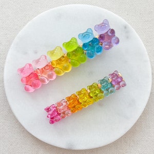 Cute GUMMY BEAR alligator hair clip accessory for toddlers kids adults