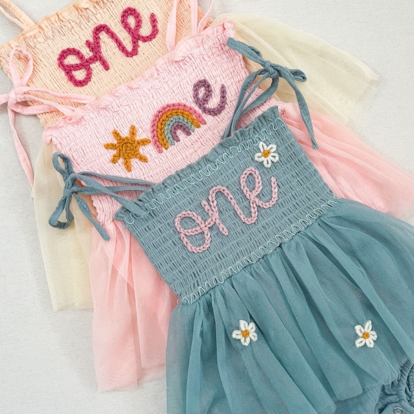 ADD ON DESIGN to embroidered rompers & tutu dresses