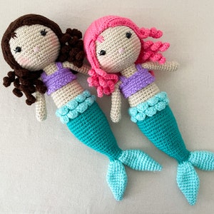 mermaid doll, hand-knit crochet amigurumi
