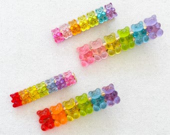Cute GUMMY BEAR alligator hair clip accessory for toddlers kids adults