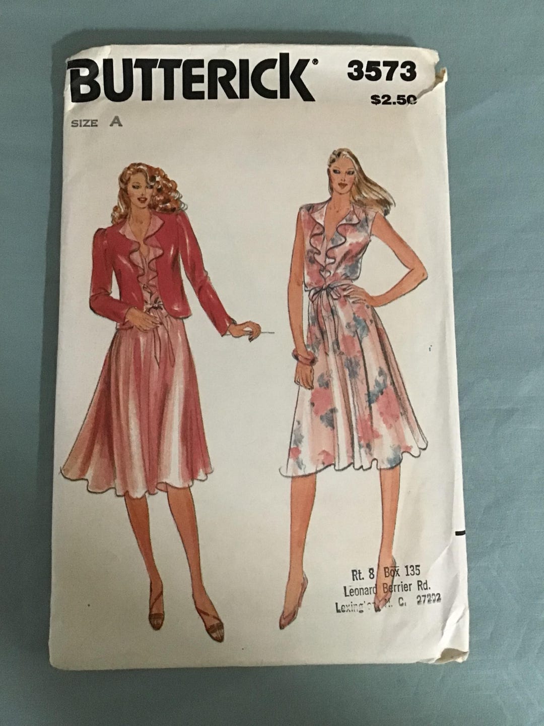 Butterick Pattern No. 3573 Misses Jacket and Dress Size 8-12 Sewing ...