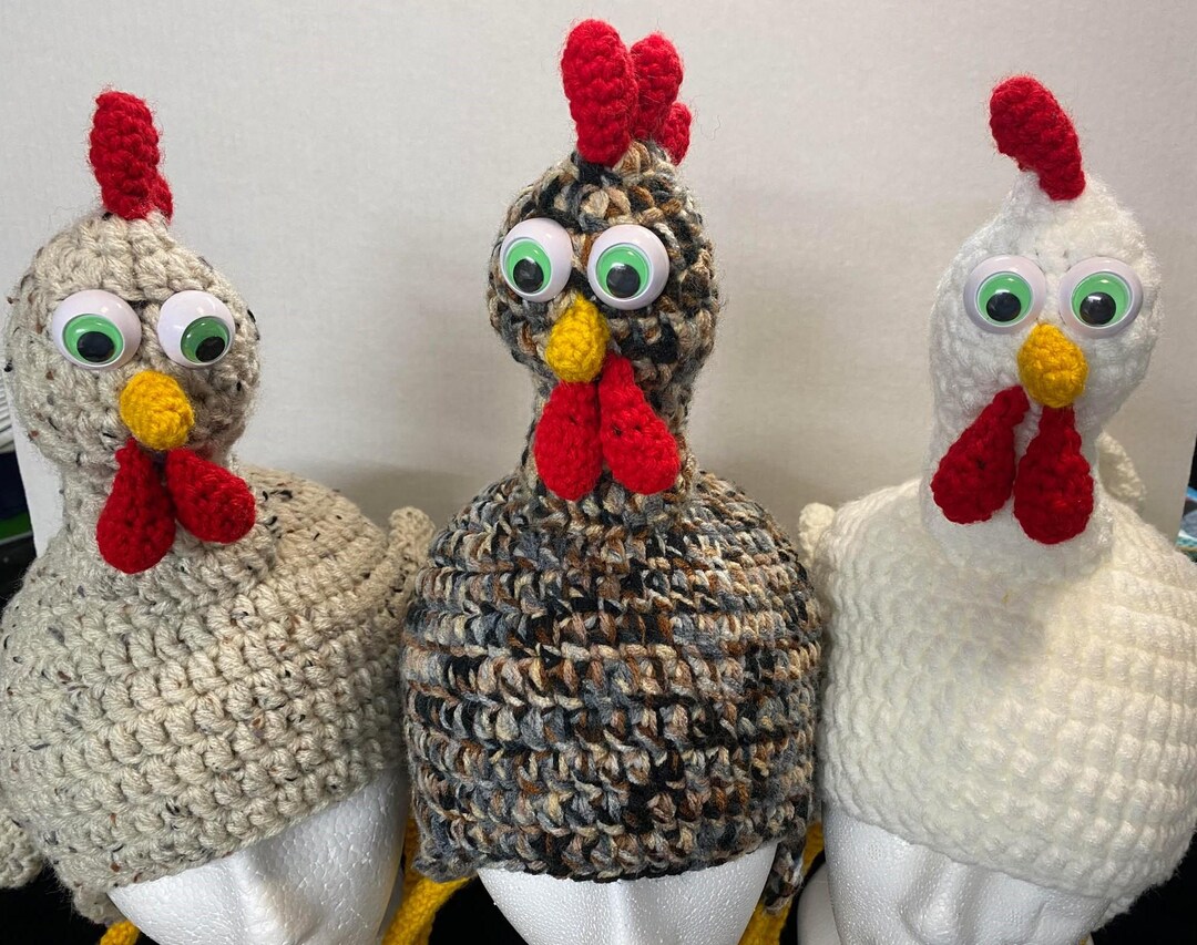 Crochet Rooster Hat Chicken Hat Finished Product Choose Color