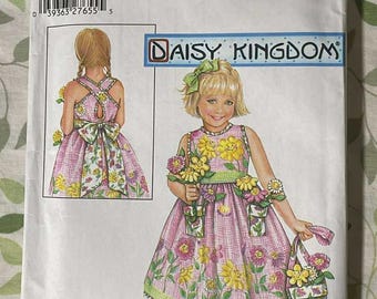 Simplicity Daisy Kingdom Child&#39;s Dress and Purse Pattern Sizes 5-8.  Pattern No 5132