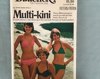 Butterick Pattern No. 4814.  Multi-kini.   Sizes 6-14
