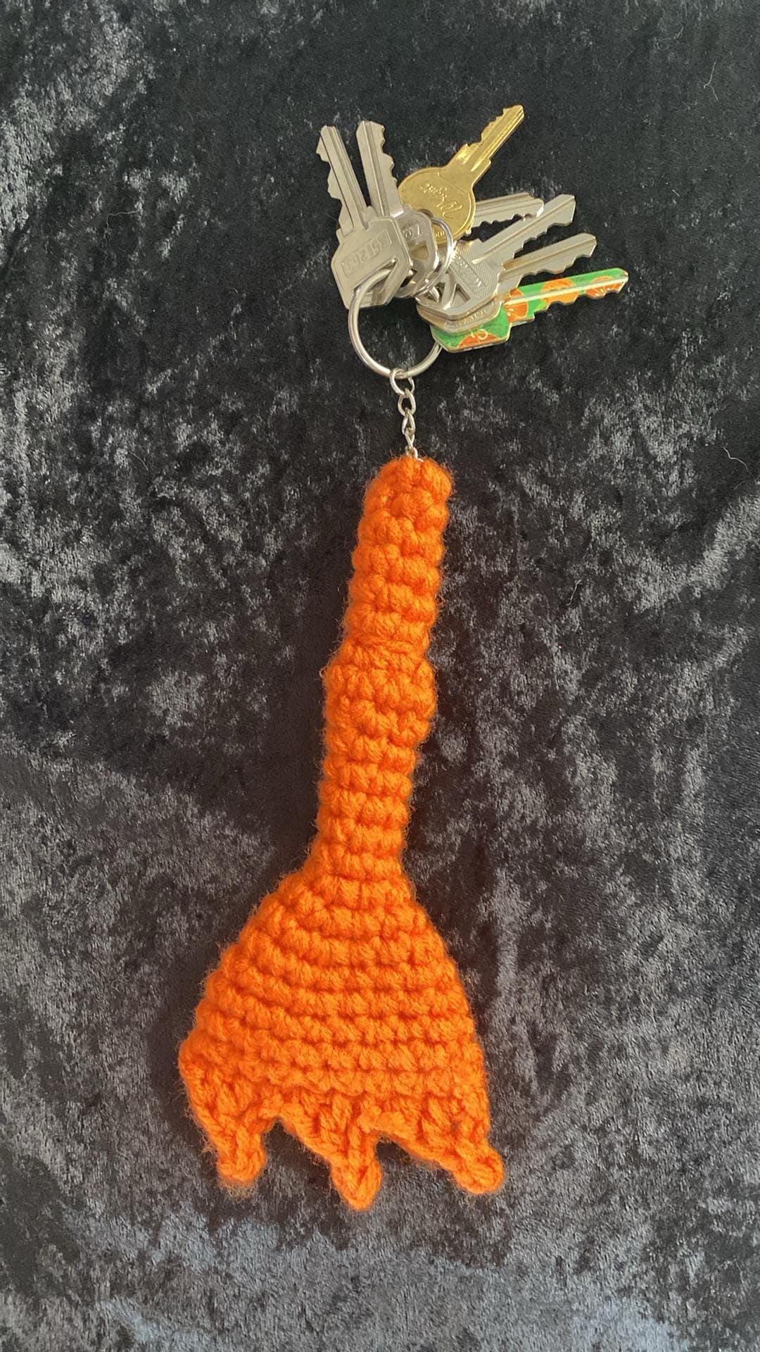 Crochet Goose Foot Keychain 