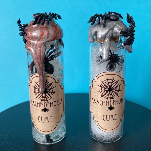 Choice of Arachnophobia Cure Apothecary Bottles