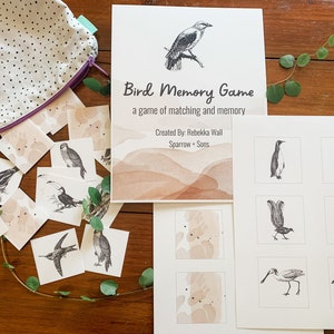 Bird Memory Game | Preschool, Homeschool, Minimalist, Educational, Matching, Memory, Kindergarten