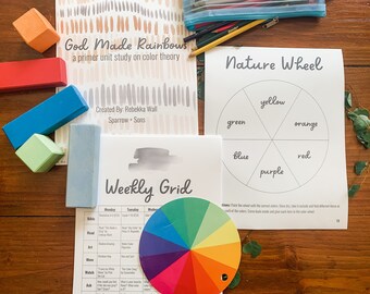 Color Unit Study | Preschool, Homeschool, Christian, Minimalist, Boho, Educational, Colors