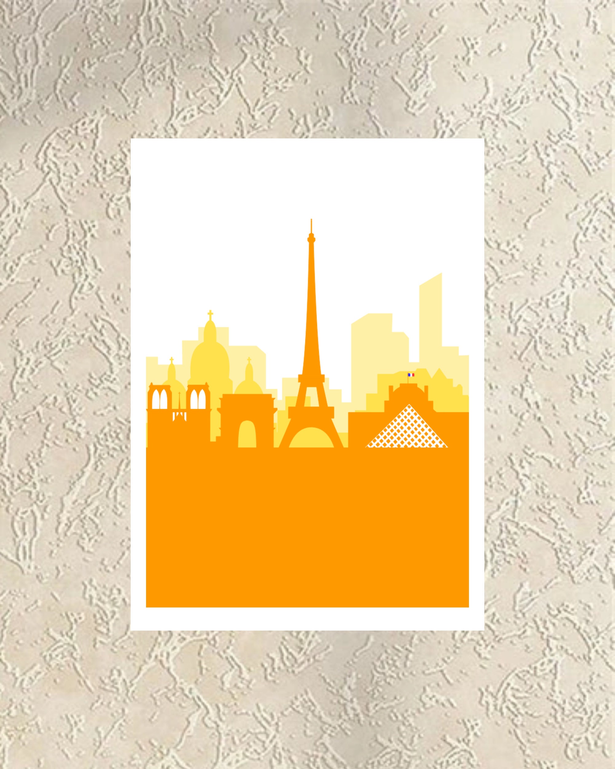Minimalist Paris City Skyline Poster Print | Etsy