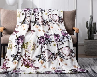 Blanket Purple Crocuses and Cute Puppy Flannel Fleece Throw Blankets for Baby Kids Men Women,Soft Warm Blankets Queen Size and Throws for Couch Bed Travel Sofa 80X60 Blanket Purple Crocuses and Cute Puppy Flannel Fleece Throw Blankets for Baby Kids Men Women,Soft Warm Blankets Queen Size and Throws for Couch Bed Travel Sofa 80X60