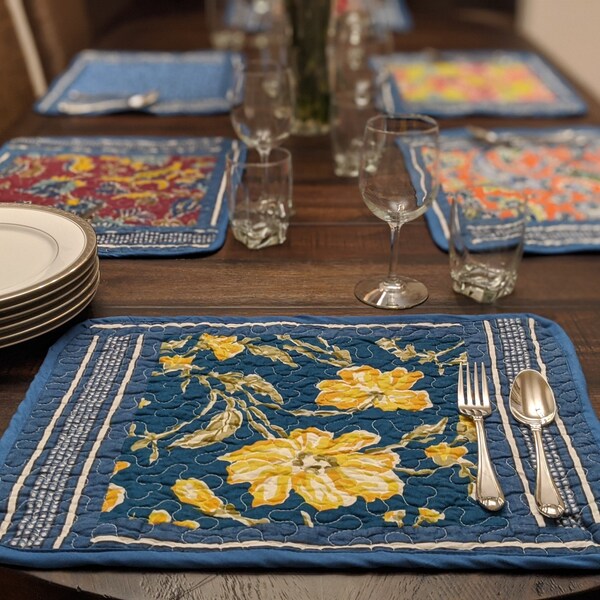 Patchwork Placemats Etsy
