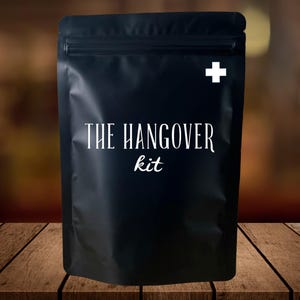Guys Mens Hangover Kit Party Supplies for Bachelor Party, Guys Night Out, Party Favors, Wedding Groomsmen Hangover Bags Kit