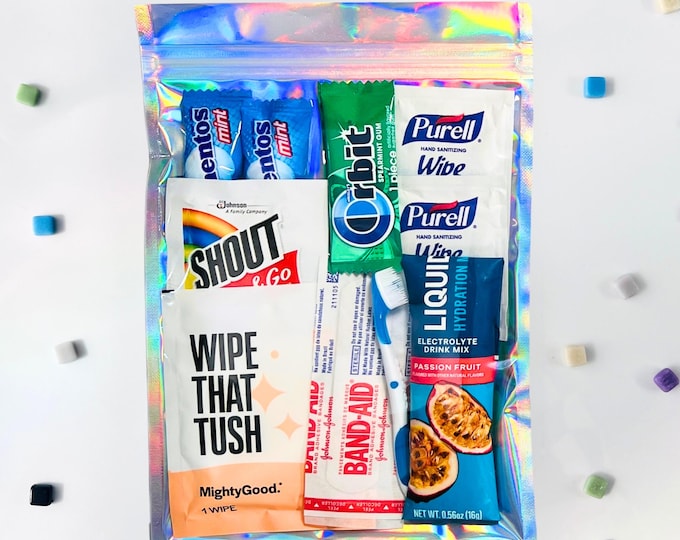 Hangover Kit Party Supplies for Wedding, Birthday, Bachelorette, Bachelor Party Kit, Party Favors, Just In Case Bag Kit, Bridesmaid Gifts