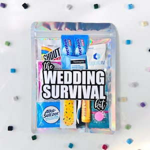 Hangover Kit, Hangover Survival Recovery Kit, Bachelorette Girls Night Out Party favors, Wedding Bridesmaids Hangover Bag Emergency Kits WS image 1