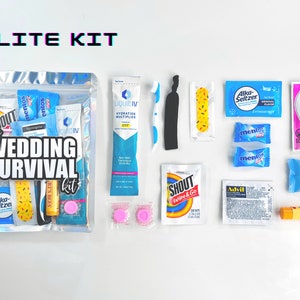 Hangover Kit, Hangover Survival Recovery Kit, Bachelorette Girls Night Out Party favors, Wedding Bridesmaids Hangover Bag Emergency Kits WS Elite Kit