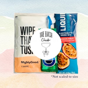 Hangover Kit: Bachelorette, Wedding Favors, Birthday Gifts, Bridesmaid Gifts, Party Supplies