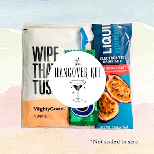 Hangover Kit: Bachelorette, Wedding Favors, Birthday Gifts, Bridesmaid Gifts, Party Supplies