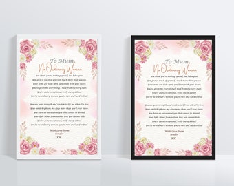 Customisable Poetry Print | No Ordinary Woman | Optional Personalisation | Unique Gift | Original Poetry