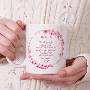 Thank You For Being You  | Poetry Mug | Mum | Customisable | Optional Personalisation | Unique Gift | Original Poetry
