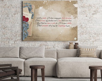 I’ll Surrender My Life To You Poem | Digital Download | Wall Art | Romantic Verse | Gift For All Occasions
