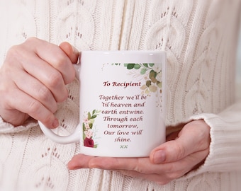 Poetry Mug | Romantic Poem | Together We'll Be | Unique Gift | Original Poetry