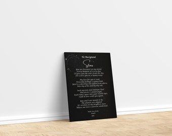 Customisable Poetry Print | Romantic Poem | Stars | Optional Personalisation | Unique Gift | Original Poetry