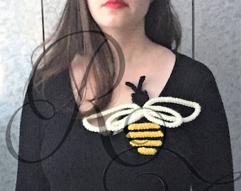 Broche Bee-You-Tiful au crochet