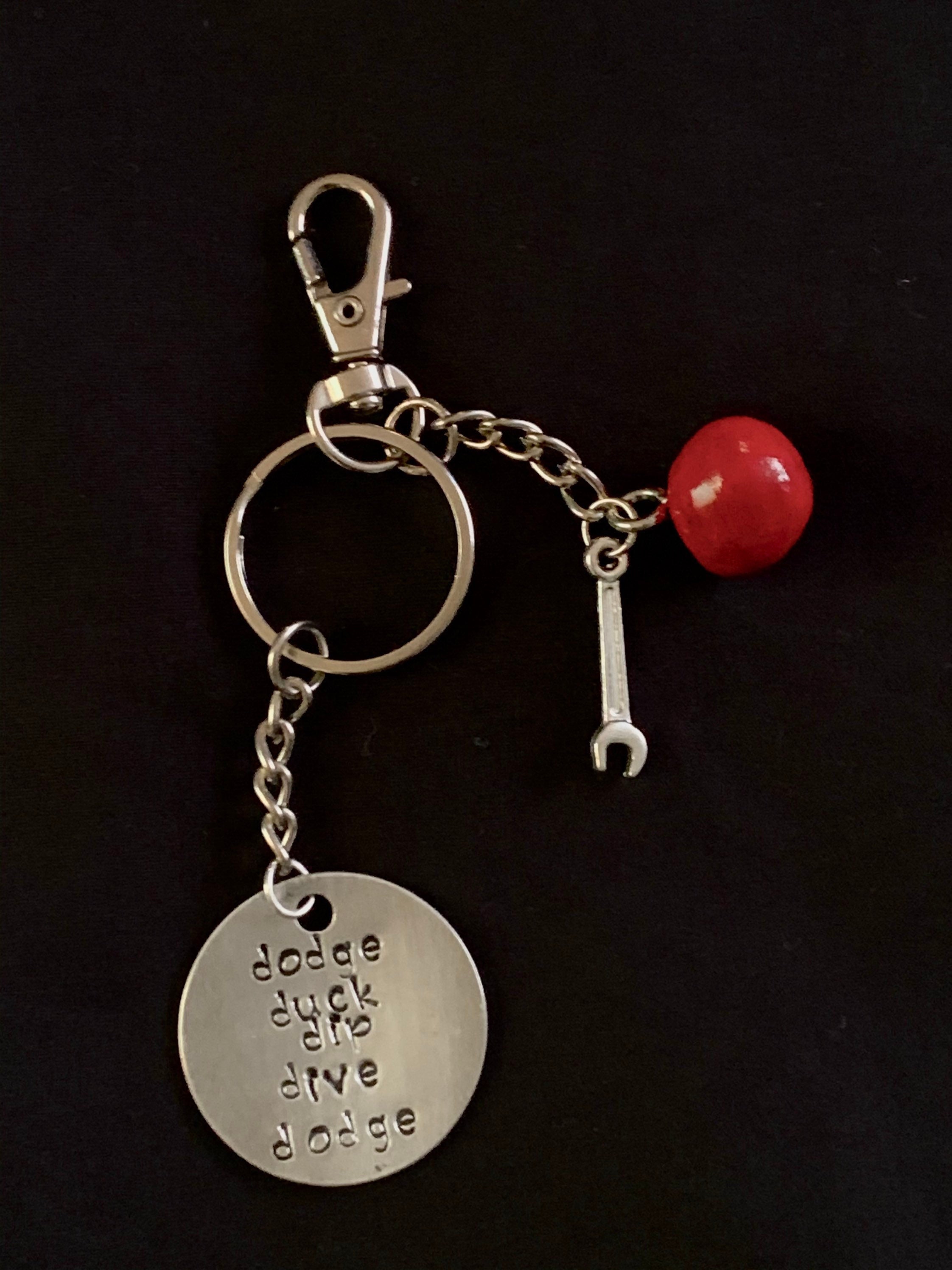 Dodgeball Movie Themed Keychain Handstamped 5 Ds of Dodgeball Etsy