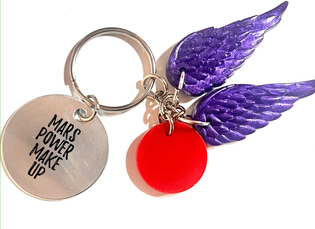 Sailor Mars Resin Handstamped Handmade Keychain Fanart Collectable Gift ...