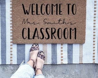 Welcome to Our Classroom Doormat, Classroom Decor, Custom Teacher Appreciation Gift, Classroom Welcome Mat, Personalized Gift, Kindergarten