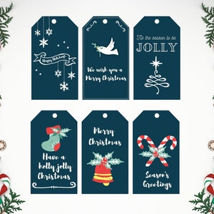 Printable Christmas Gift Tags for Treats Party Favor Goodie | Etsy